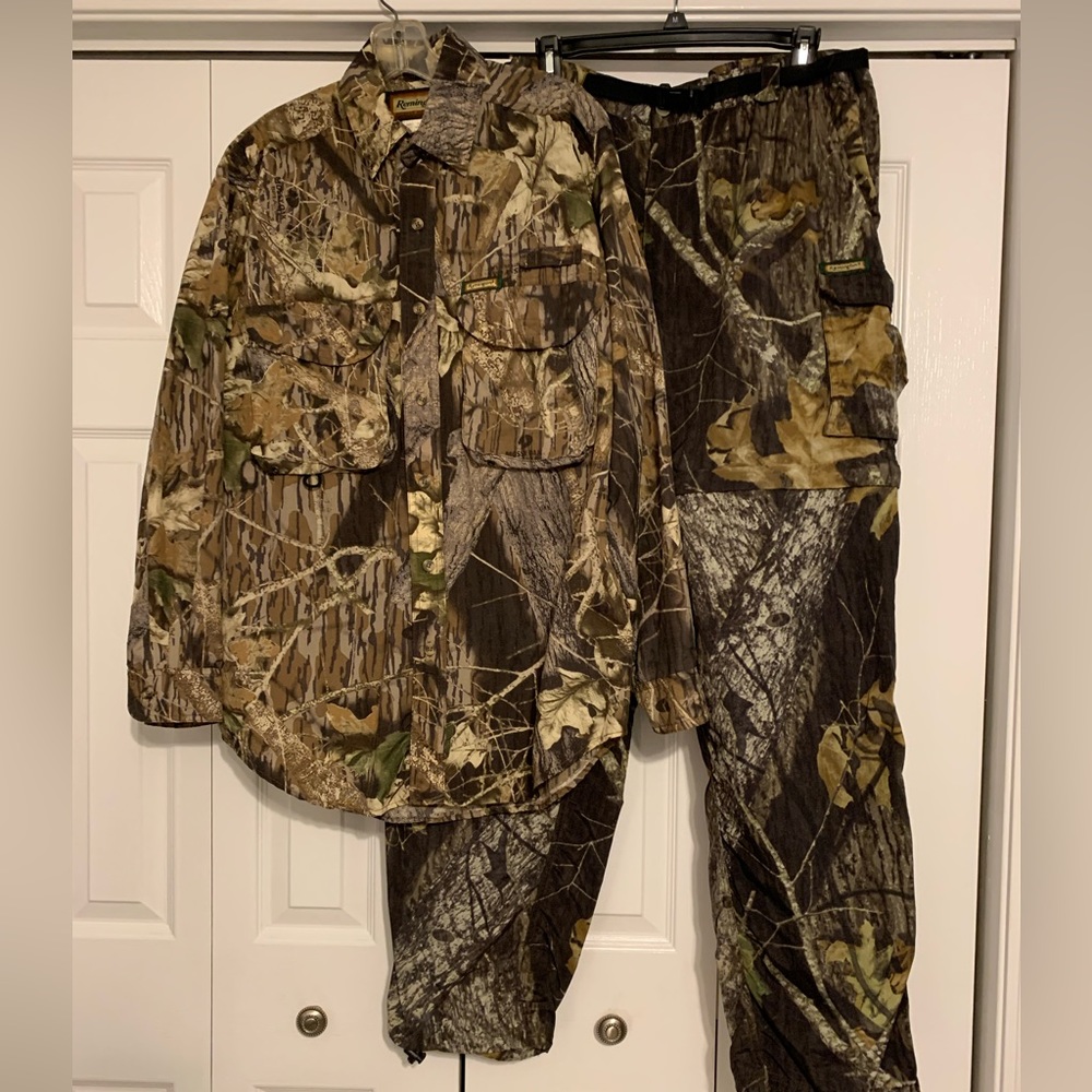 REMINGTON MOSSY OAK BREAK UP CAMO SHIRT AND PANTS